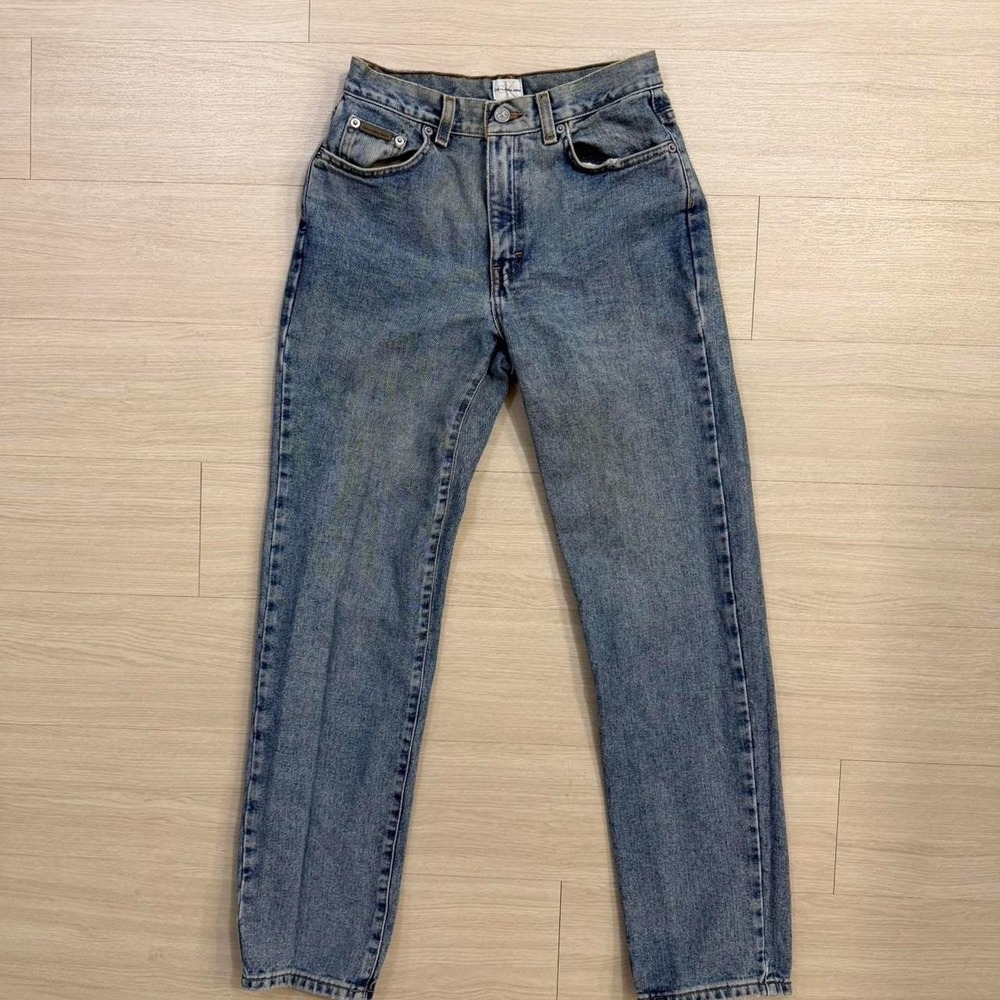 Vintage Calvin Klein Easy Fit Stone Wash Jeans Women's Size 4 Inseam 12